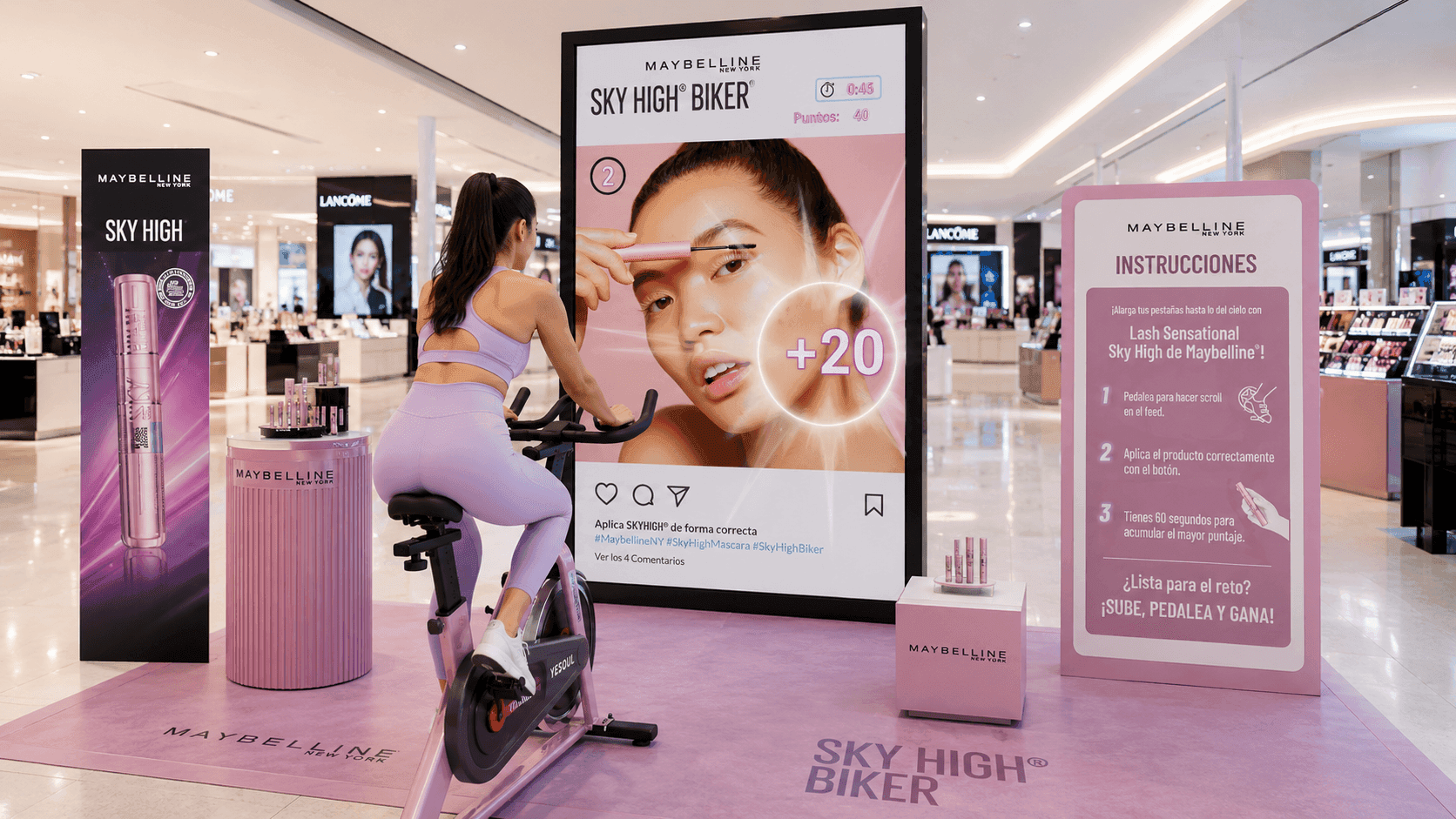 Participant earning points by correctly applying the Sky High effect to a person